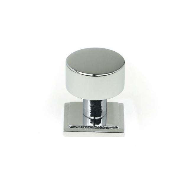 This is an image showing From The Anvil - Polished Chrome Kelso Cabinet Knob - 25mm (Square) available from trade door handles, quick delivery and discounted prices