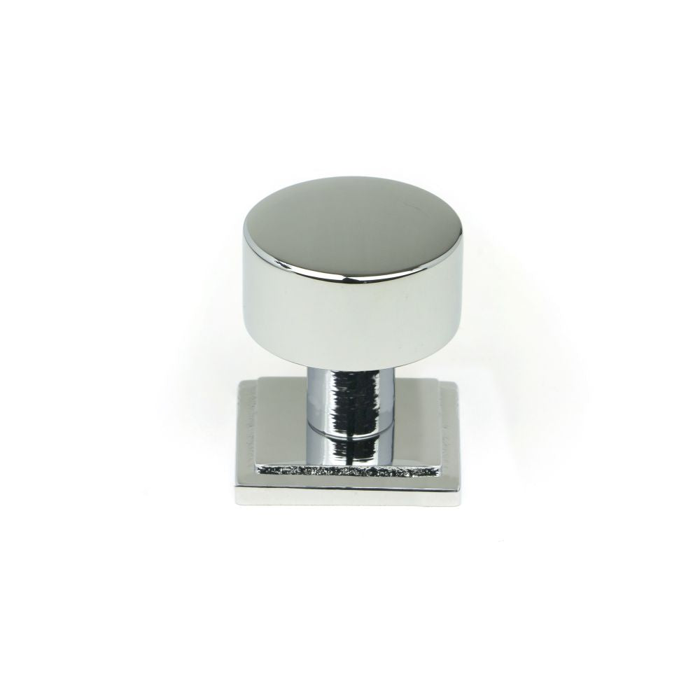 This is an image showing From The Anvil - Polished Chrome Kelso Cabinet Knob - 25mm (Square) available from trade door handles, quick delivery and discounted prices