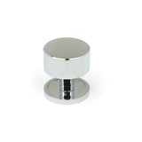 This is an image showing From The Anvil - Polished Chrome Kelso Cabinet Knob - 32mm (Plain) available from trade door handles, quick delivery and discounted prices