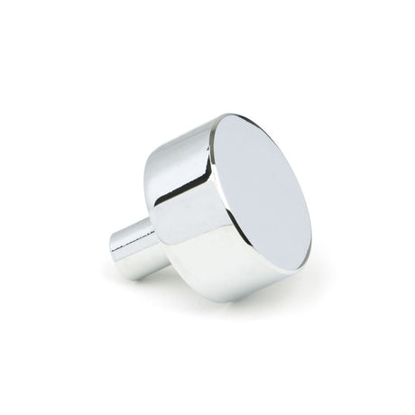 This is an image showing From The Anvil - Polished Chrome Kelso Cabinet Knob - 32mm (No rose) available from trade door handles, quick delivery and discounted prices