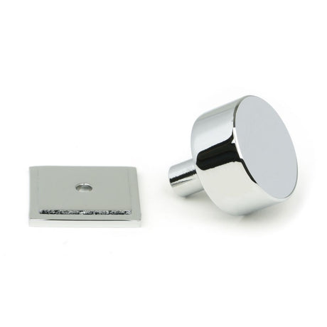 This is an image showing From The Anvil - Polished Chrome Kelso Cabinet Knob - 32mm (Square) available from trade door handles, quick delivery and discounted prices