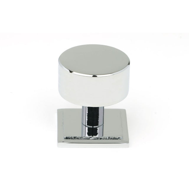 This is an image showing From The Anvil - Polished Chrome Kelso Cabinet Knob - 32mm (Square) available from trade door handles, quick delivery and discounted prices