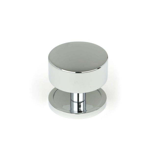 This is an image showing From The Anvil - Polished Chrome Kelso Cabinet Knob - 38mm (Plain) available from trade door handles, quick delivery and discounted prices