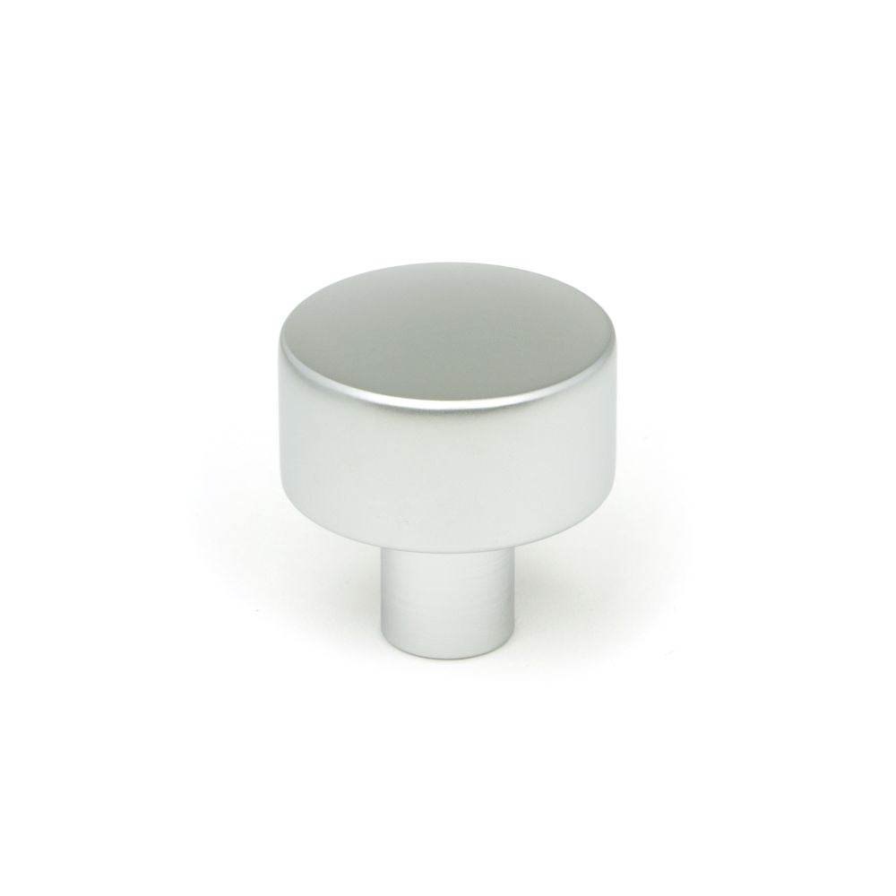 This is an image showing From The Anvil - Satin Chrome Kelso Cabinet Knob - 25mm (No rose) available from trade door handles, quick delivery and discounted prices