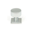 This is an image showing From The Anvil - Satin Chrome Kelso Cabinet Knob - 25mm (Square) available from trade door handles, quick delivery and discounted prices