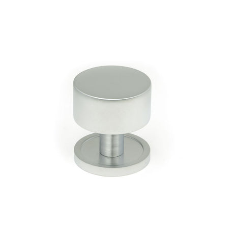 This is an image showing From The Anvil - Satin Chrome Kelso Cabinet Knob - 32mm (Plain) available from trade door handles, quick delivery and discounted prices