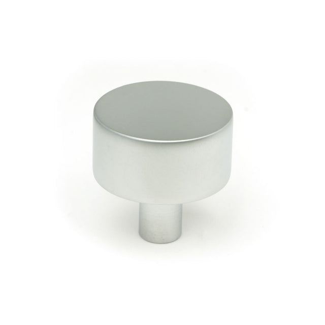 This is an image showing From The Anvil - Satin Chrome Kelso Cabinet Knob - 32mm (No rose) available from trade door handles, quick delivery and discounted prices
