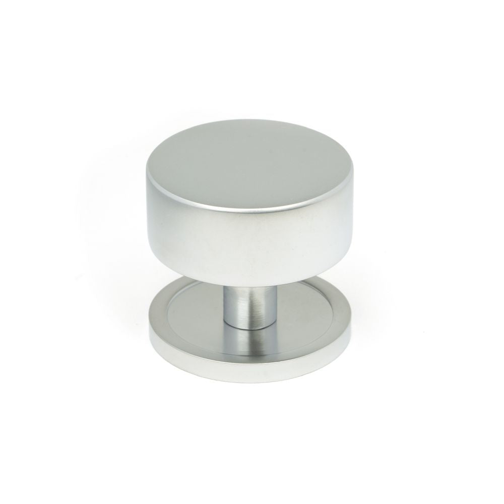 High quality image of From The Anvil - Satin Chrome Kelso Cabinet Knob - 38mm (Plain) | Sku. 50355 | Trade Door Handles, Kendal.