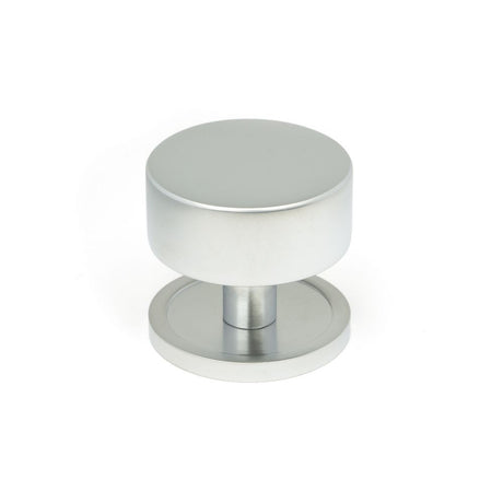 High quality image of From The Anvil - Satin Chrome Kelso Cabinet Knob - 38mm (Plain) | Sku. 50355 | Trade Door Handles, Kendal.