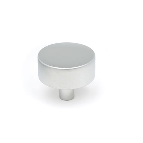 This is an image showing From The Anvil - Satin Chrome Kelso Cabinet Knob - 38mm (No rose) available from trade door handles, quick delivery and discounted prices