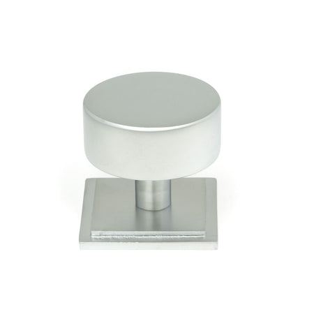 High quality image of From The Anvil - Satin Chrome Kelso Cabinet Knob - 38mm (Square) | Sku. 50357 | Trade Door Handles, Kendal.