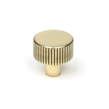 This is an image showing From The Anvil - Aged Brass Judd Cabinet Knob - 25mm (No rose) available from trade door handles, quick delivery and discounted prices