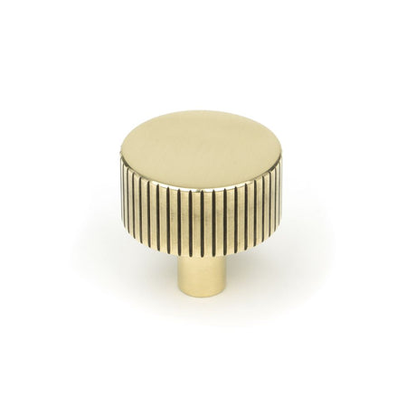 This is an image showing From The Anvil - Aged Brass Judd Cabinet Knob - 32mm (No rose) available from trade door handles, quick delivery and discounted prices