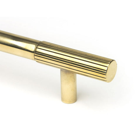 This is an image showing From The Anvil - Aged Brass Judd Pull Handle - Small available from trade door handles, quick delivery and discounted prices