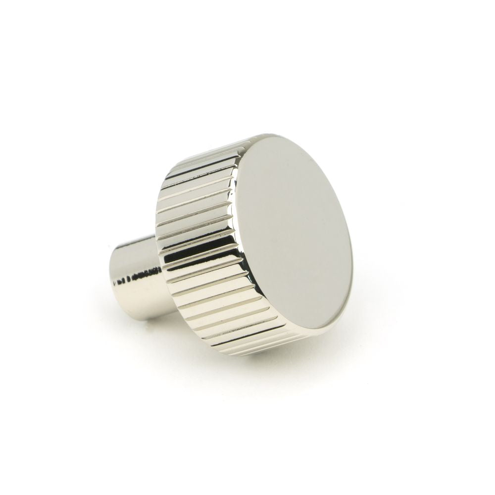 This is an image showing From The Anvil - Polished Nickel Judd Cabinet Knob - 25mm (No rose) available from trade door handles, quick delivery and discounted prices