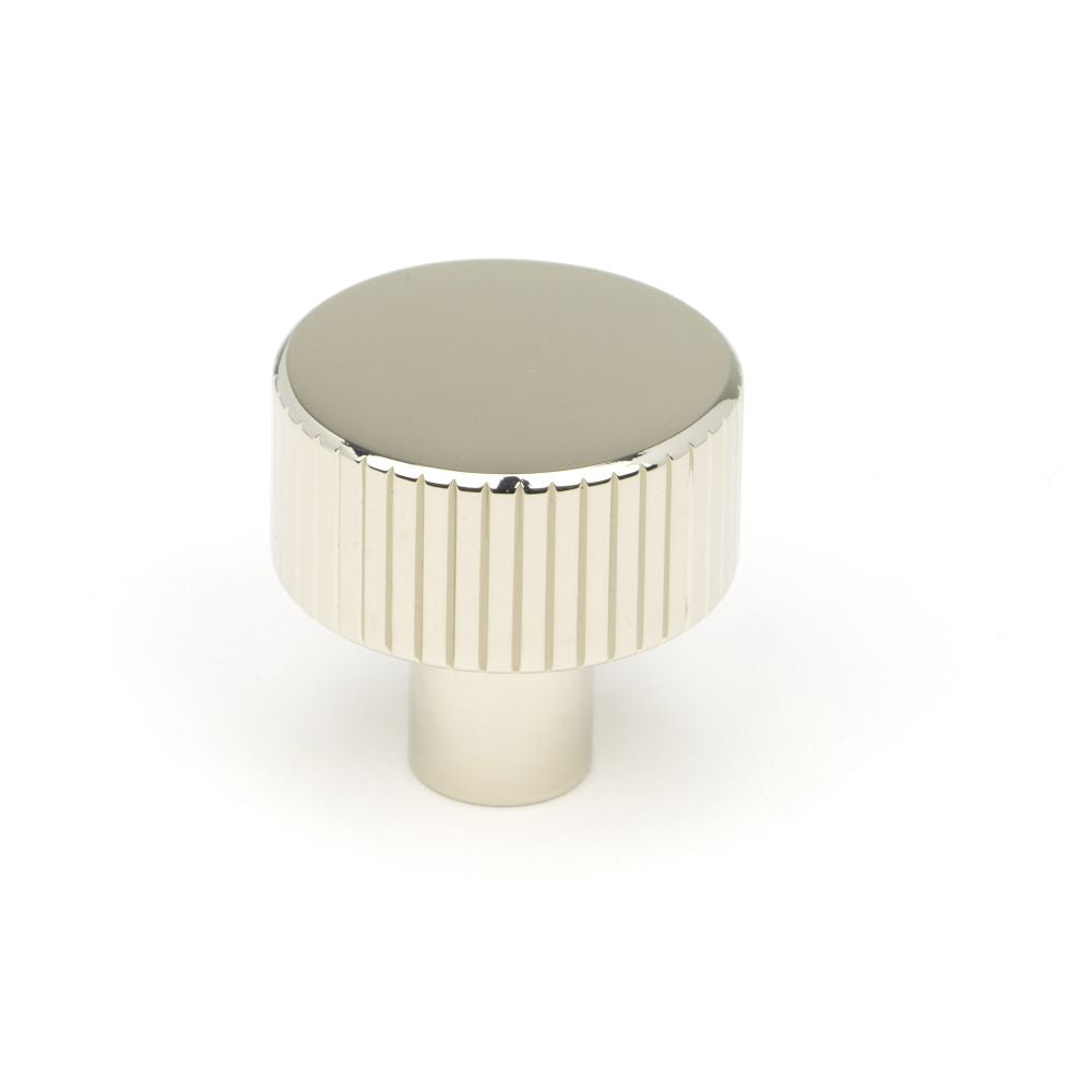 This is an image showing From The Anvil - Polished Nickel Judd Cabinet Knob - 25mm (No rose) available from trade door handles, quick delivery and discounted prices