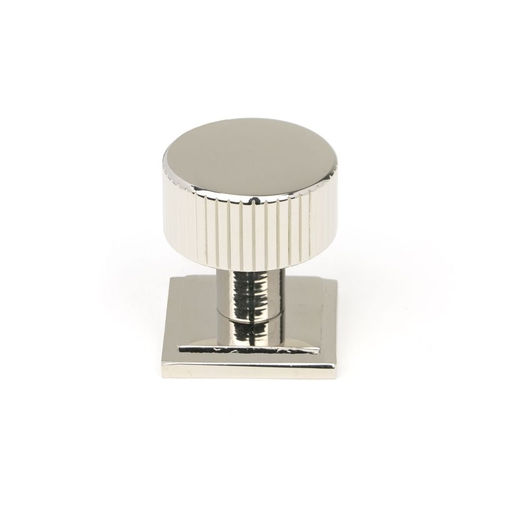 This is an image showing From The Anvil - Polished Nickel Judd Cabinet Knob - 25mm (Square) available from trade door handles, quick delivery and discounted prices