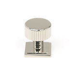 This is an image showing From The Anvil - Polished Nickel Judd Cabinet Knob - 25mm (Square) available from trade door handles, quick delivery and discounted prices