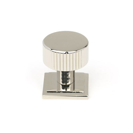 This is an image showing From The Anvil - Polished Nickel Judd Cabinet Knob - 25mm (Square) available from trade door handles, quick delivery and discounted prices