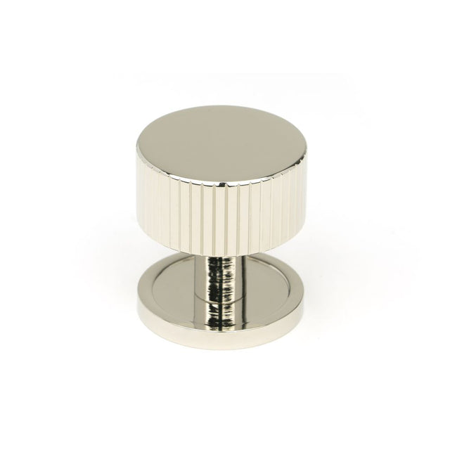 This is an image showing From The Anvil - Polished Nickel Judd Cabinet Knob - 32mm (Plain) available from trade door handles, quick delivery and discounted prices