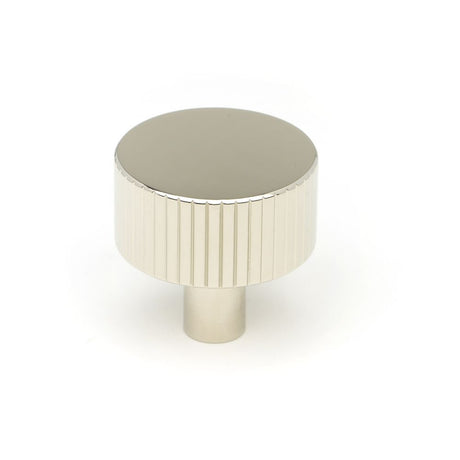 This is an image showing From The Anvil - Polished Nickel Judd Cabinet Knob - 32mm (No rose) available from trade door handles, quick delivery and discounted prices