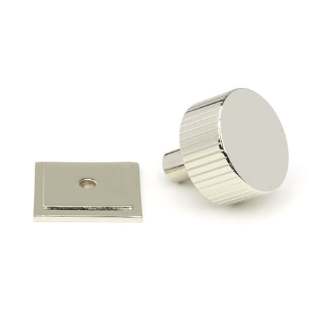 This is an image showing From The Anvil - Polished Nickel Judd Cabinet Knob - 32mm (Square) available from trade door handles, quick delivery and discounted prices