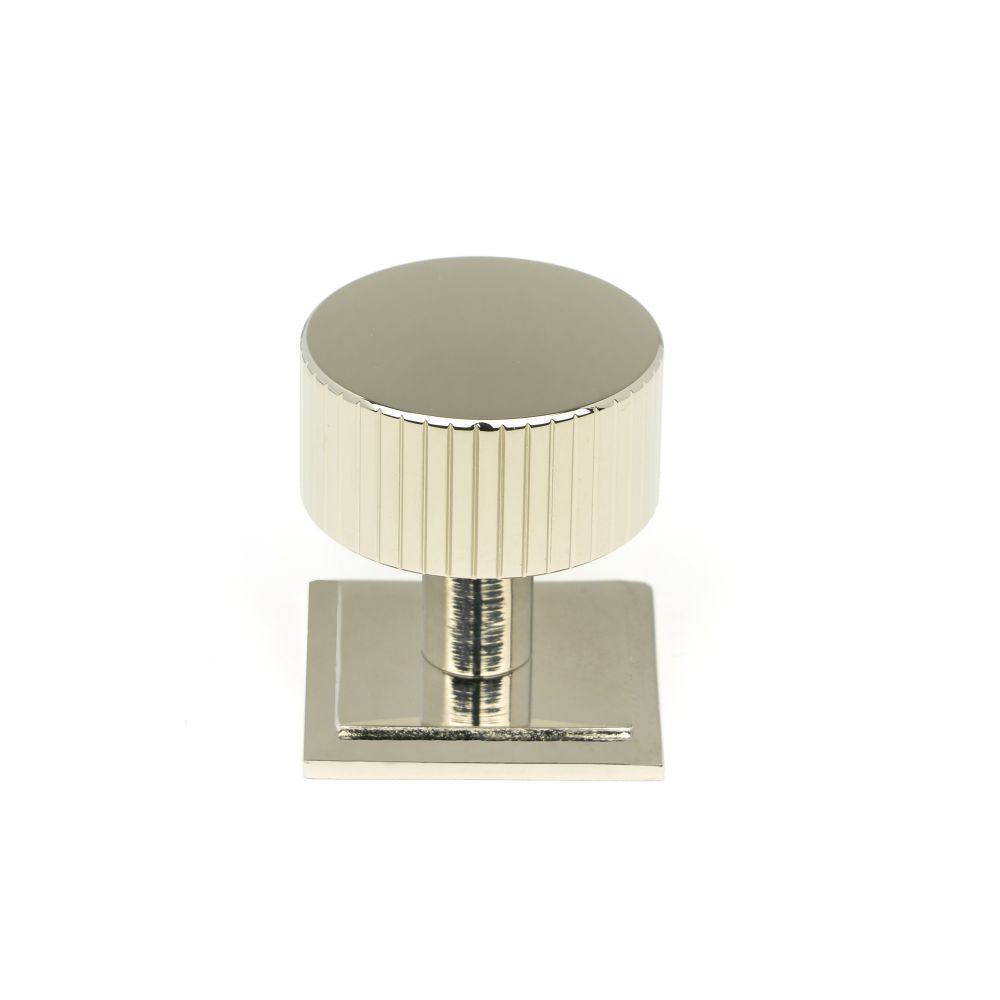 This is an image showing From The Anvil - Polished Nickel Judd Cabinet Knob - 32mm (Square) available from trade door handles, quick delivery and discounted prices