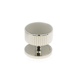 This is an image showing From The Anvil - Polished Nickel Judd Cabinet Knob - 38mm (Plain) available from trade door handles, quick delivery and discounted prices