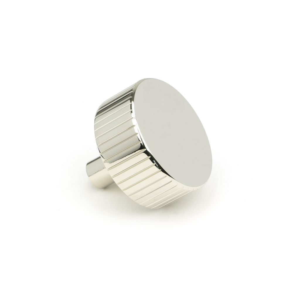 This is an image showing From The Anvil - Polished Nickel Judd Cabinet Knob - 38mm (No rose) available from trade door handles, quick delivery and discounted prices