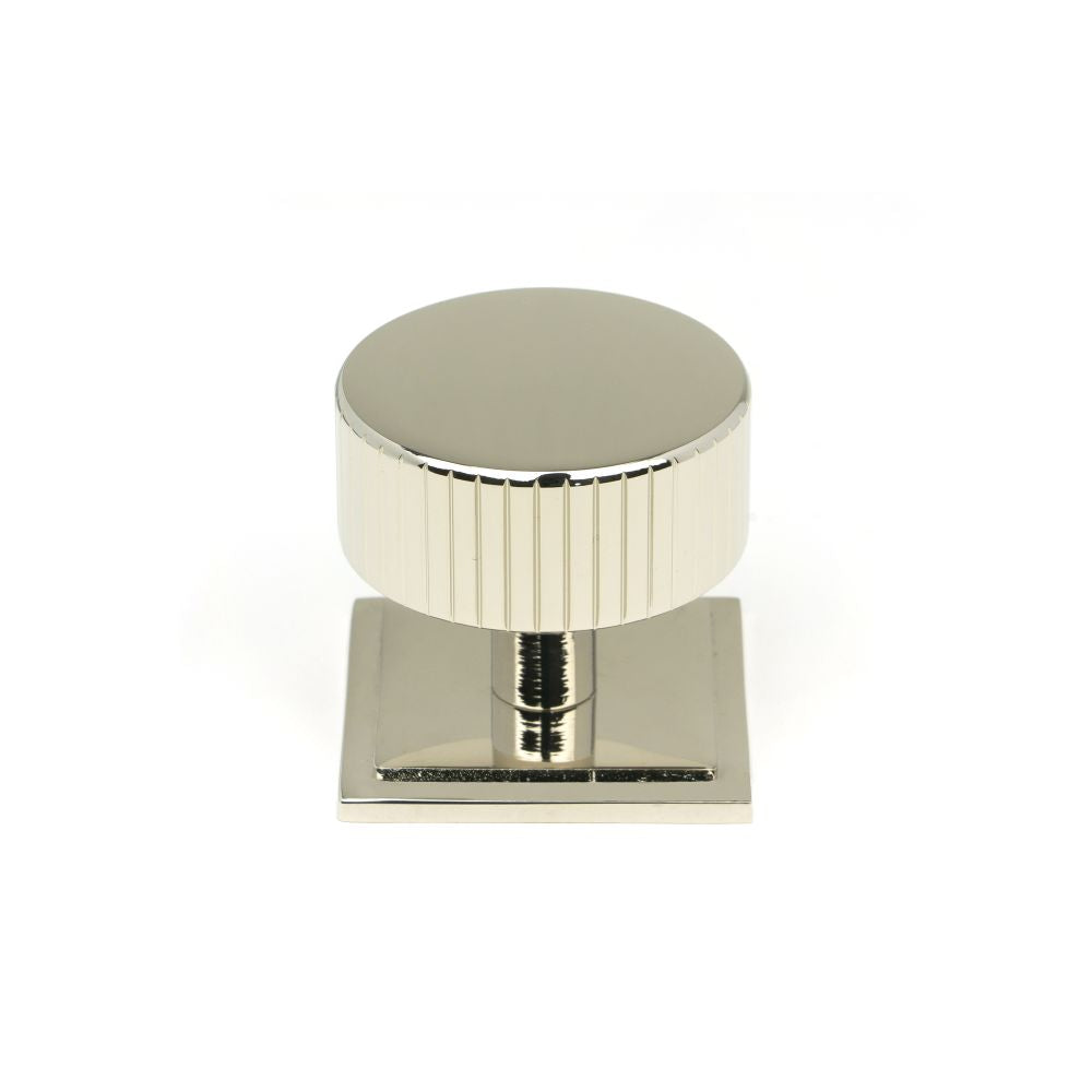 This is an image showing From The Anvil - Polished Nickel Judd Cabinet Knob - 38mm (Square) available from trade door handles, quick delivery and discounted prices