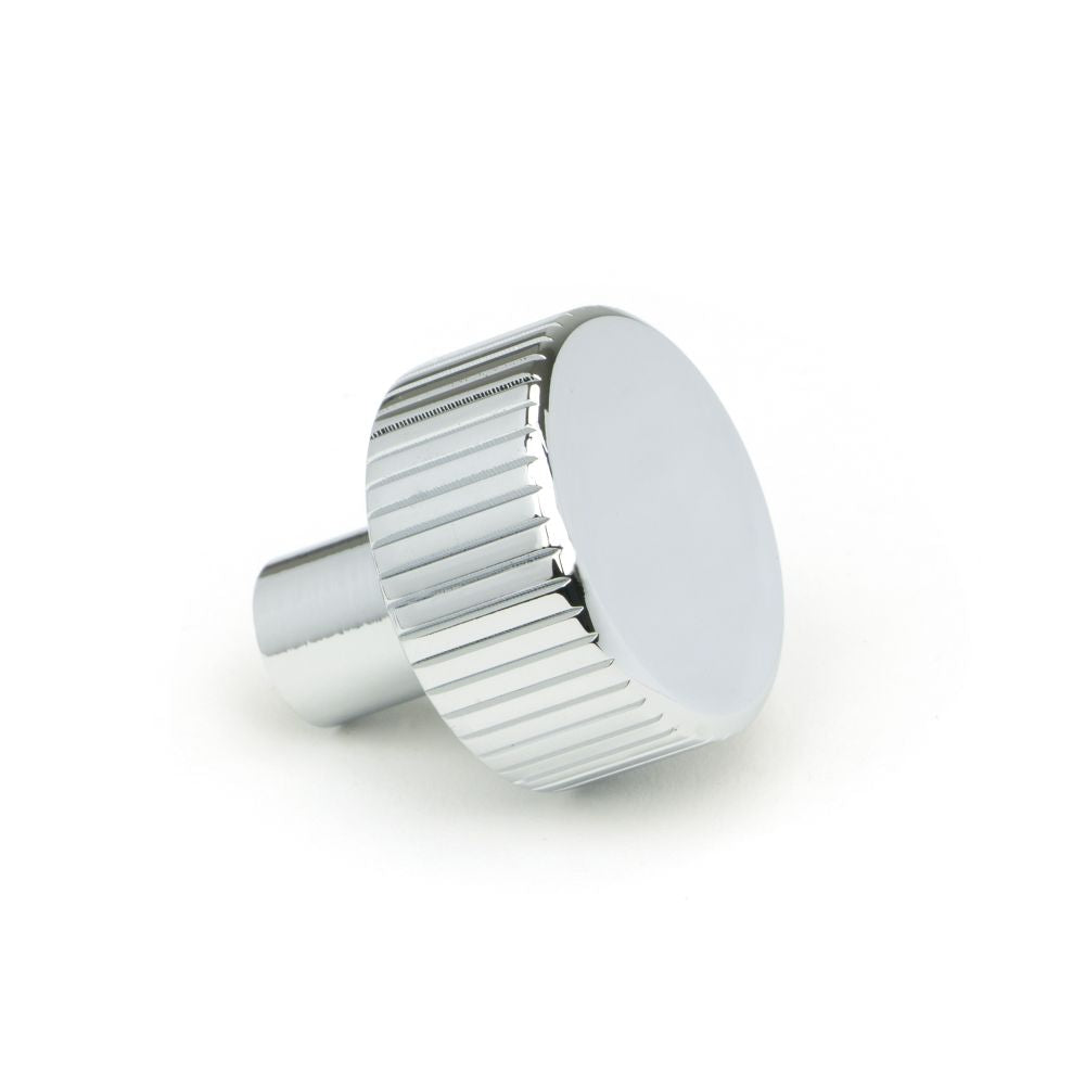 This is an image showing From The Anvil - Polished Chrome Judd Cabinet Knob - 25mm (No rose) available from trade door handles, quick delivery and discounted prices