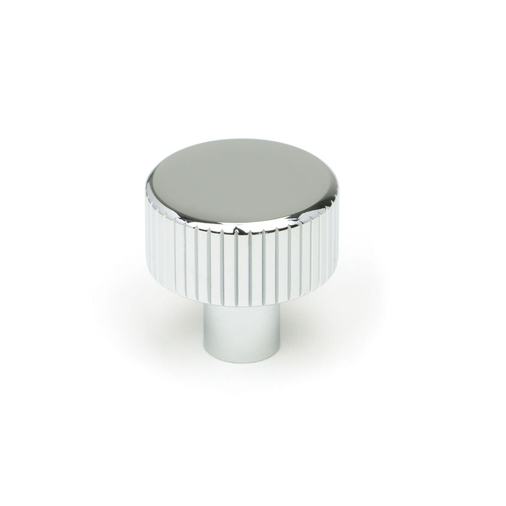 This is an image showing From The Anvil - Polished Chrome Judd Cabinet Knob - 25mm (No rose) available from trade door handles, quick delivery and discounted prices