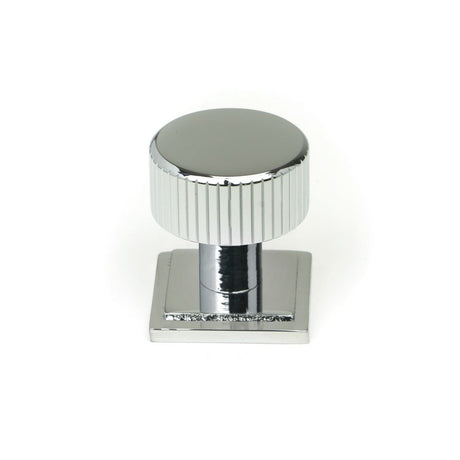 This is an image showing From The Anvil - Polished Chrome Judd Cabinet Knob - 25mm (Square) available from trade door handles, quick delivery and discounted prices