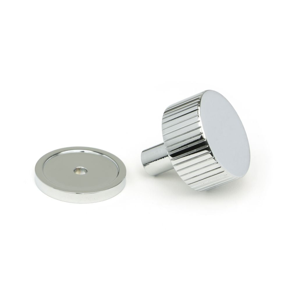 This is an image showing From The Anvil - Polished Chrome Judd Cabinet Knob - 32mm (Plain) available from trade door handles, quick delivery and discounted prices