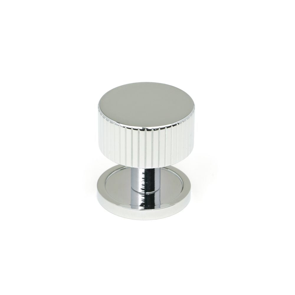 This is an image showing From The Anvil - Polished Chrome Judd Cabinet Knob - 32mm (Plain) available from trade door handles, quick delivery and discounted prices