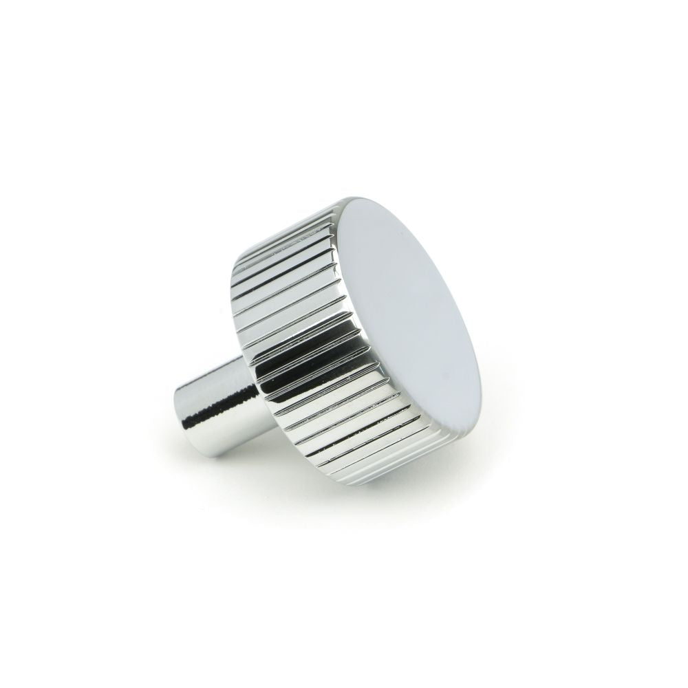 This is an image showing From The Anvil - Polished Chrome Judd Cabinet Knob - 32mm (No rose) available from trade door handles, quick delivery and discounted prices