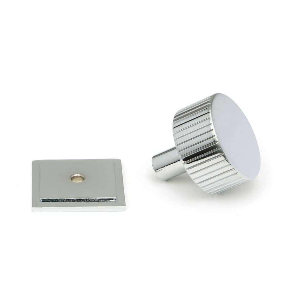 This is an image showing From The Anvil - Polished Chrome Judd Cabinet Knob - 32mm (Square) available from trade door handles, quick delivery and discounted prices