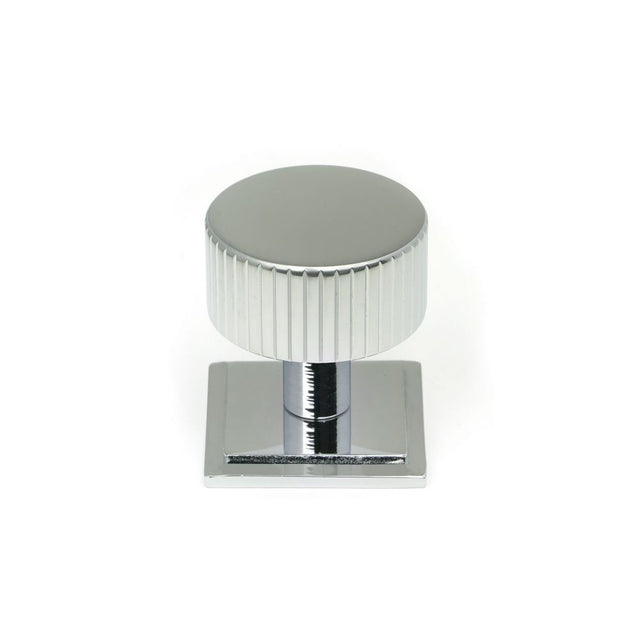 This is an image showing From The Anvil - Polished Chrome Judd Cabinet Knob - 32mm (Square) available from trade door handles, quick delivery and discounted prices