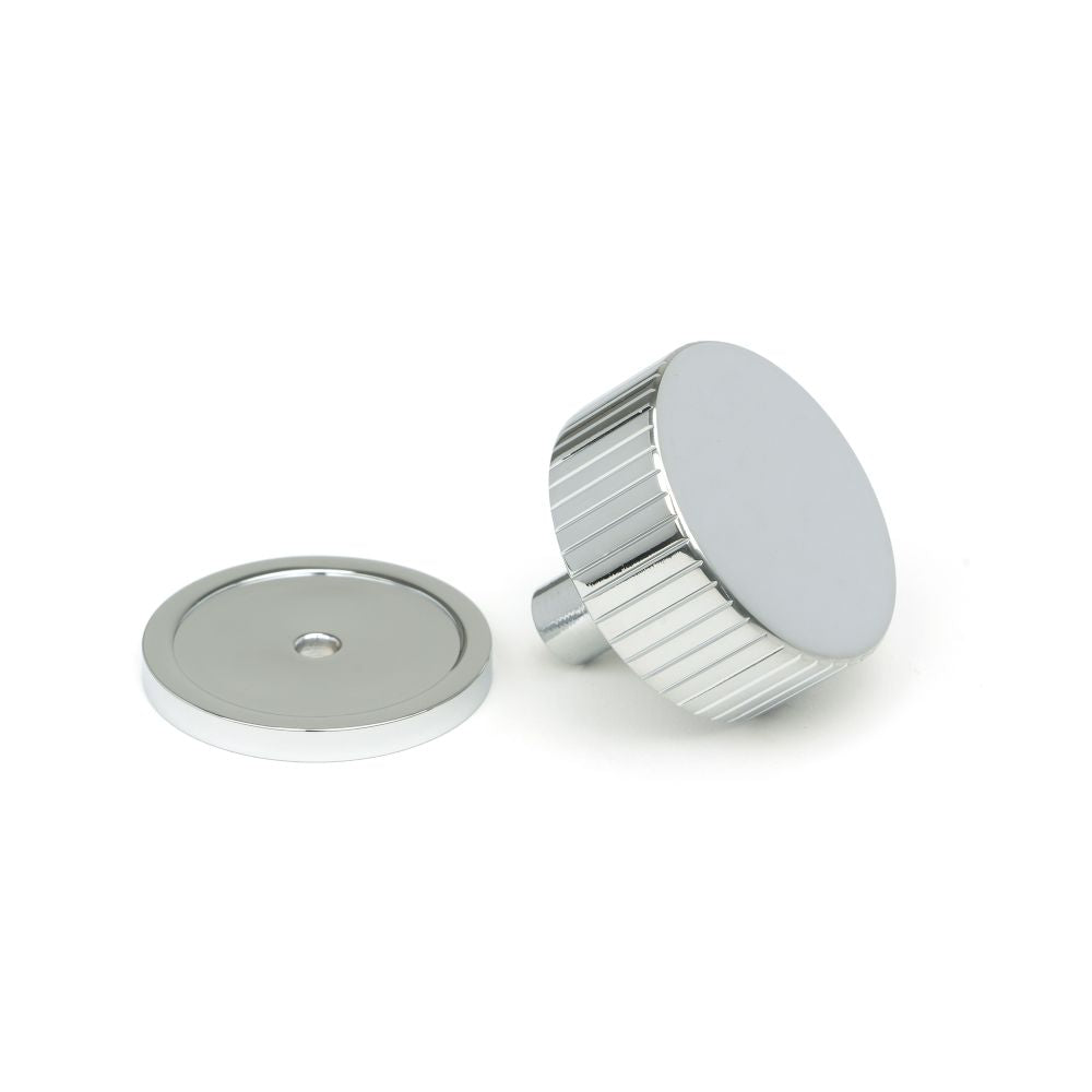 This is an image showing From The Anvil - Polished Chrome Judd Cabinet Knob - 38mm (Plain) available from trade door handles, quick delivery and discounted prices