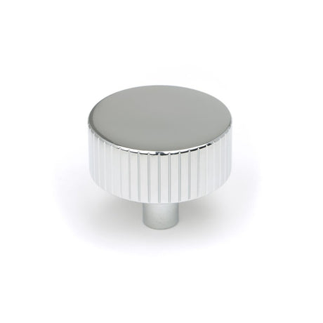 This is an image showing From The Anvil - Polished Chrome Judd Cabinet Knob - 38mm (No rose) available from trade door handles, quick delivery and discounted prices