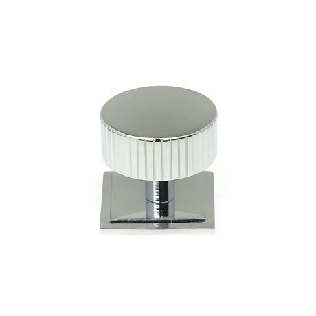 This is an image showing From The Anvil - Polished Chrome Judd Cabinet Knob - 38mm (Square) available from trade door handles, quick delivery and discounted prices