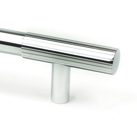 This is an image showing From The Anvil - Polished Chrome Judd Pull Handle - Medium available from trade door handles, quick delivery and discounted prices