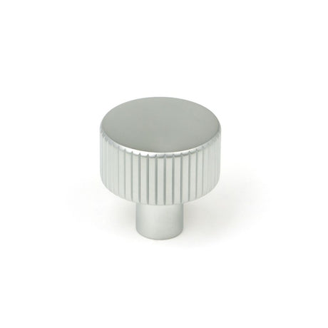 This is an image showing From The Anvil - Satin Chrome Judd Cabinet Knob - 25mm (No rose) available from trade door handles, quick delivery and discounted prices