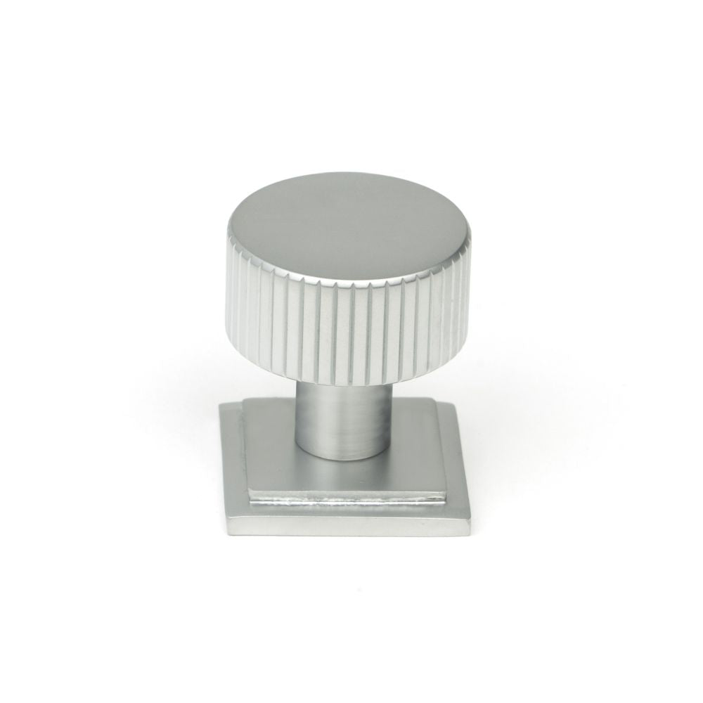 This is an image showing From The Anvil - Satin Chrome Judd Cabinet Knob - 25mm (Square) available from trade door handles, quick delivery and discounted prices