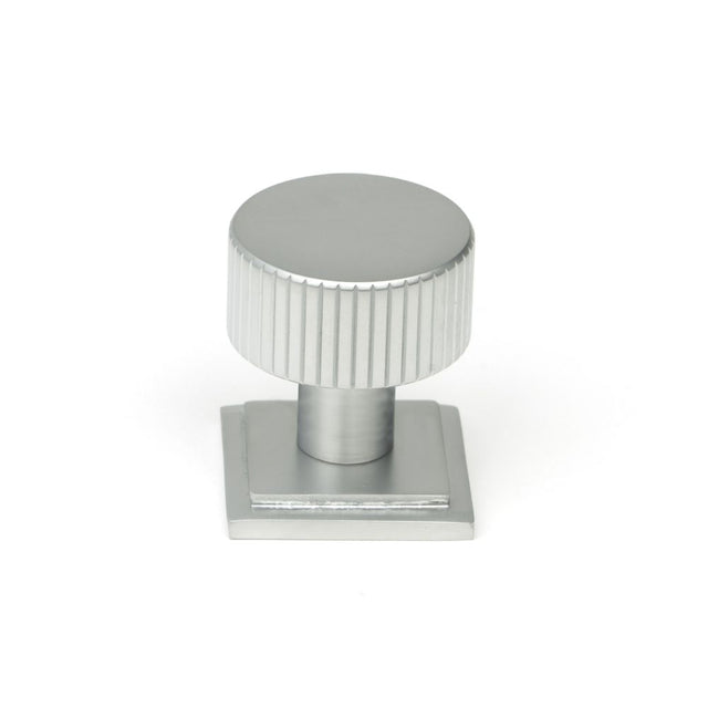 This is an image showing From The Anvil - Satin Chrome Judd Cabinet Knob - 25mm (Square) available from trade door handles, quick delivery and discounted prices