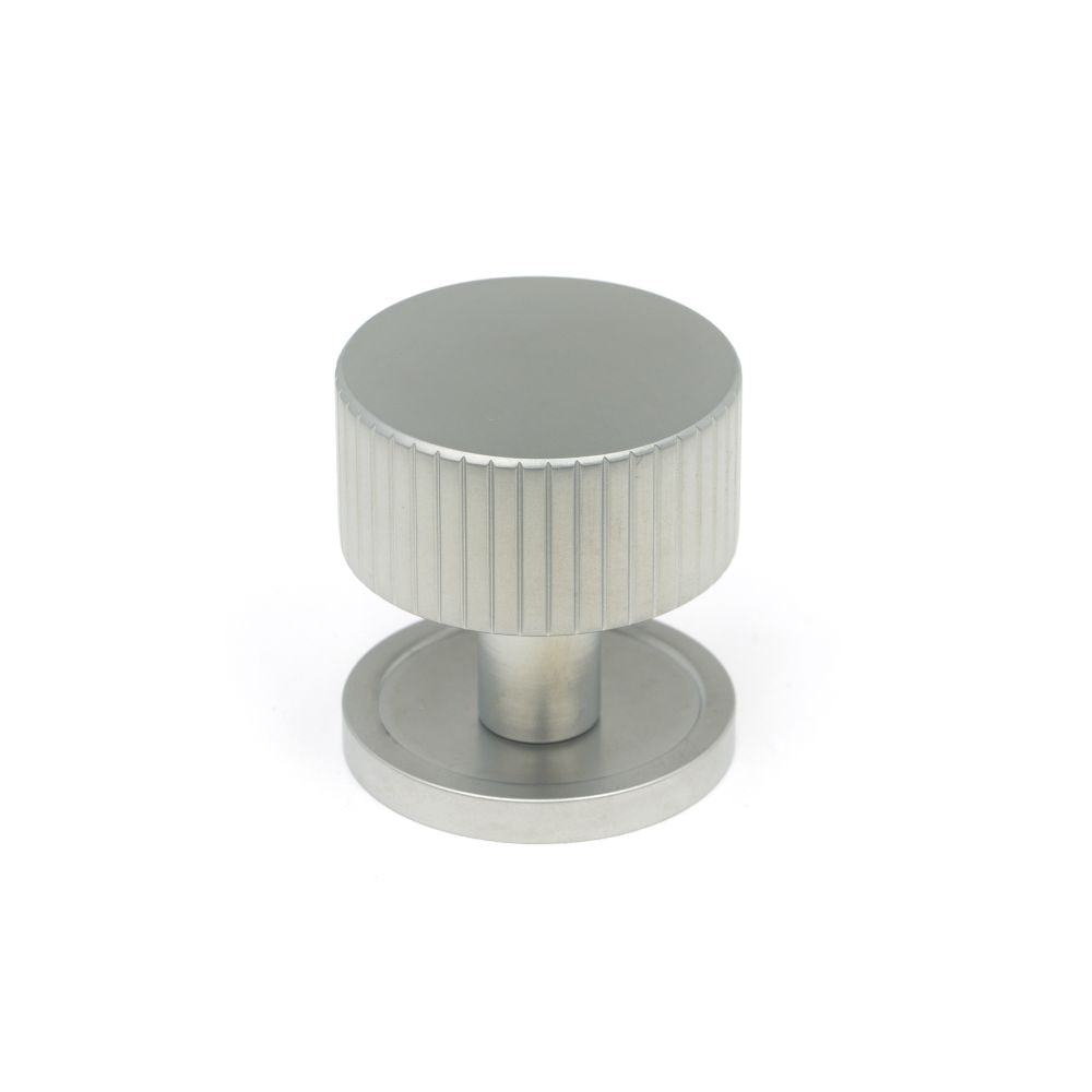 High quality image of From The Anvil - Satin Chrome Judd Cabinet Knob - 32mm (Plain) | Sku. 50415 | Trade Door Handles, Kendal.