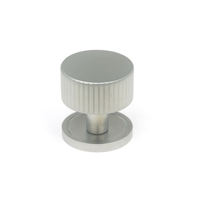 High quality image of From The Anvil - Satin Chrome Judd Cabinet Knob - 32mm (Plain) | Sku. 50415 | Trade Door Handles, Kendal.