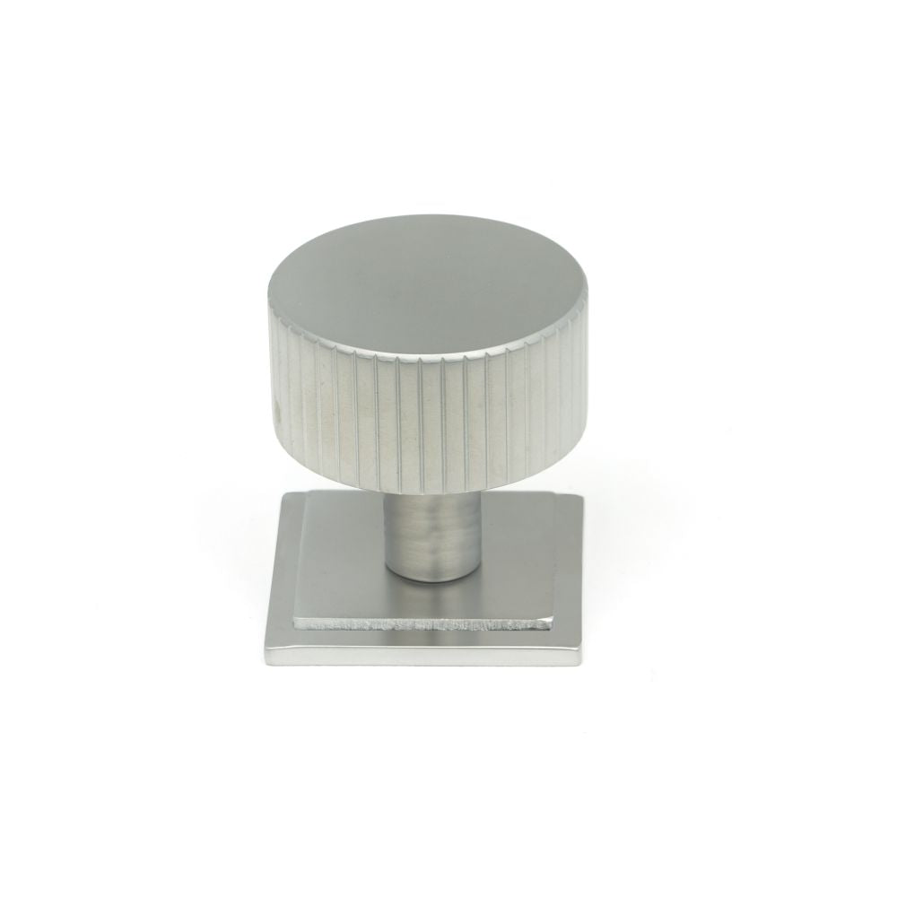 This is an image showing From The Anvil - Satin Chrome Judd Cabinet Knob - 32mm (Square) available from trade door handles, quick delivery and discounted prices