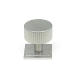 This is an image showing From The Anvil - Satin Chrome Judd Cabinet Knob - 32mm (Square) available from trade door handles, quick delivery and discounted prices