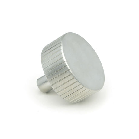 This is an image showing From The Anvil - Satin Chrome Judd Cabinet Knob - 38mm (No rose) available from trade door handles, quick delivery and discounted prices